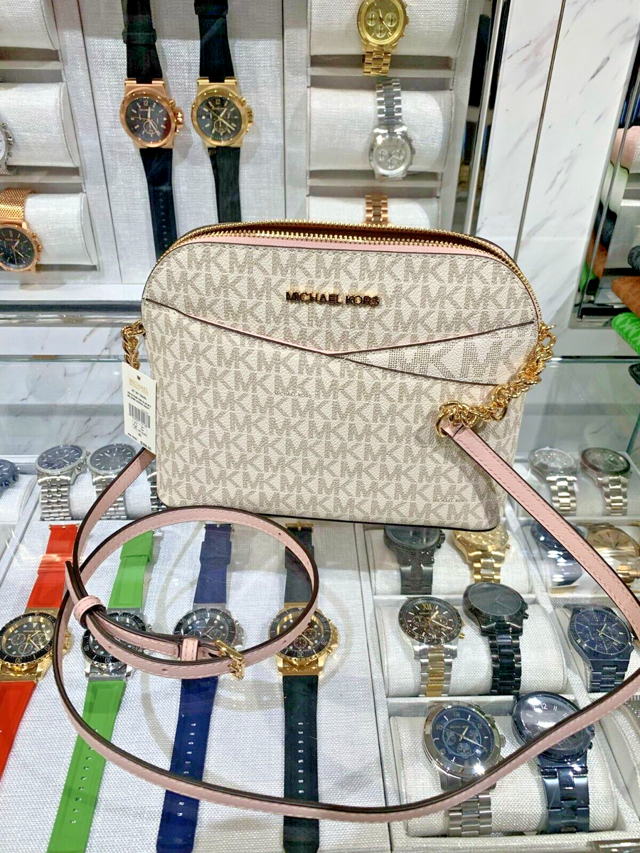 Michael Kors Jet Set Travel Women Medium Dome Logo Crossbody Bag