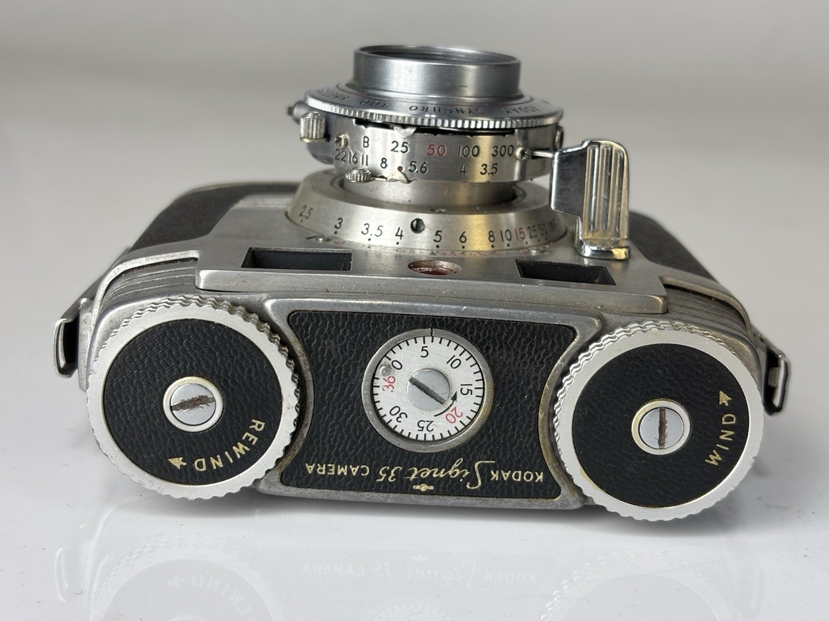 kodak signet 35 camera Ektar Lens 44mm F3.5 Vintage Collectible | eBay