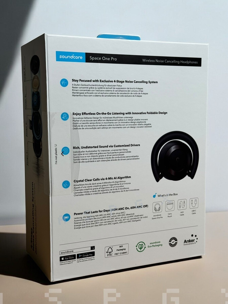 Soundcore Space One Pro Over Ear Headphones Foldable Adaptive ANC