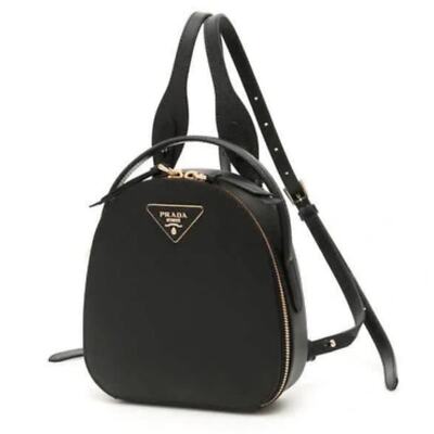 Authentic Prada Black Saffiano Lux Mini Odette Backpack | eBay