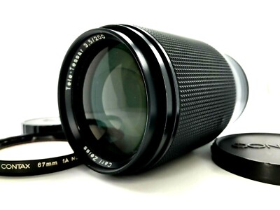 CONTAX Carl Zeiss Tele - Tessar T* AEG MF Lens 200mm F/3.5 JAPAN