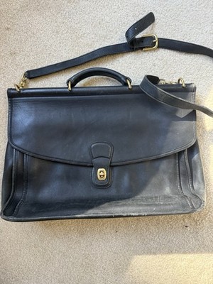 Vintage Coach 5266 Beekman Black LeatherBriefcase, Attaché Bag | eBay