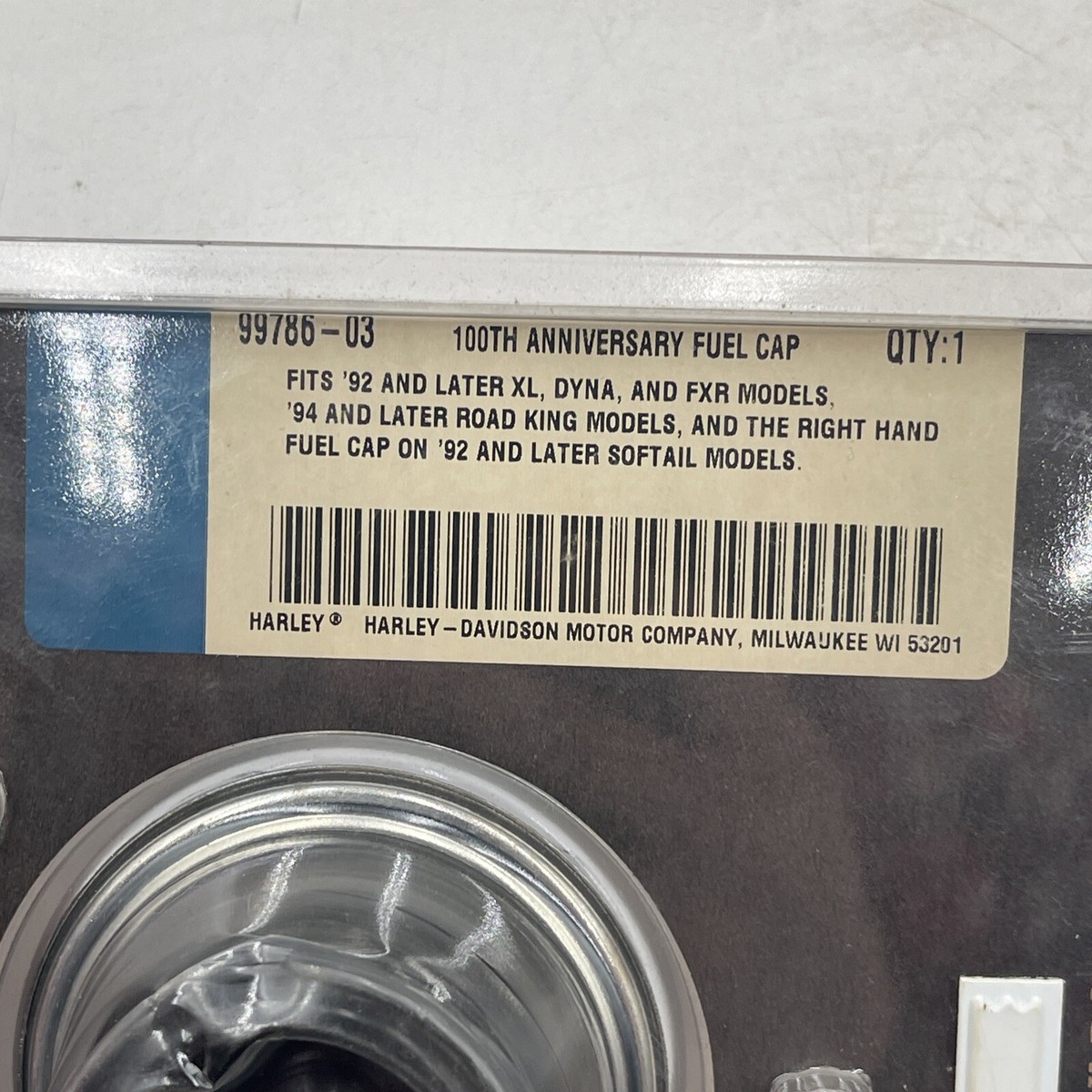 Genuine Harley-Davidson 99786-03 100th Anniversary Fuel Cap 1903