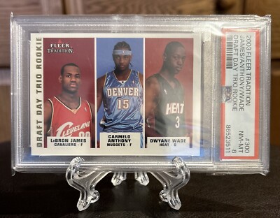 2003-04 Fleer Draft Day Trio RC LeBron James Dwyane Wade Carmelo