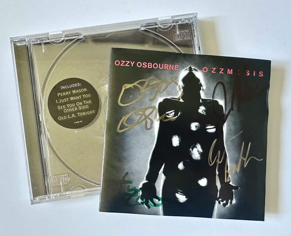 Ozzy Osbourne Ozzmosis SIGNED CD AUTOGRAPHED Ozzy ,Geezer, Joe