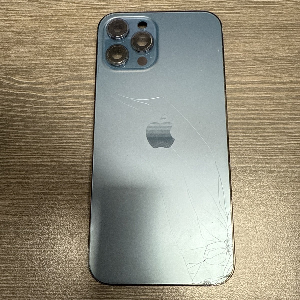 Original iPhone 12 Pro Max Cracked Back Housing Frame Blue Read | eBay