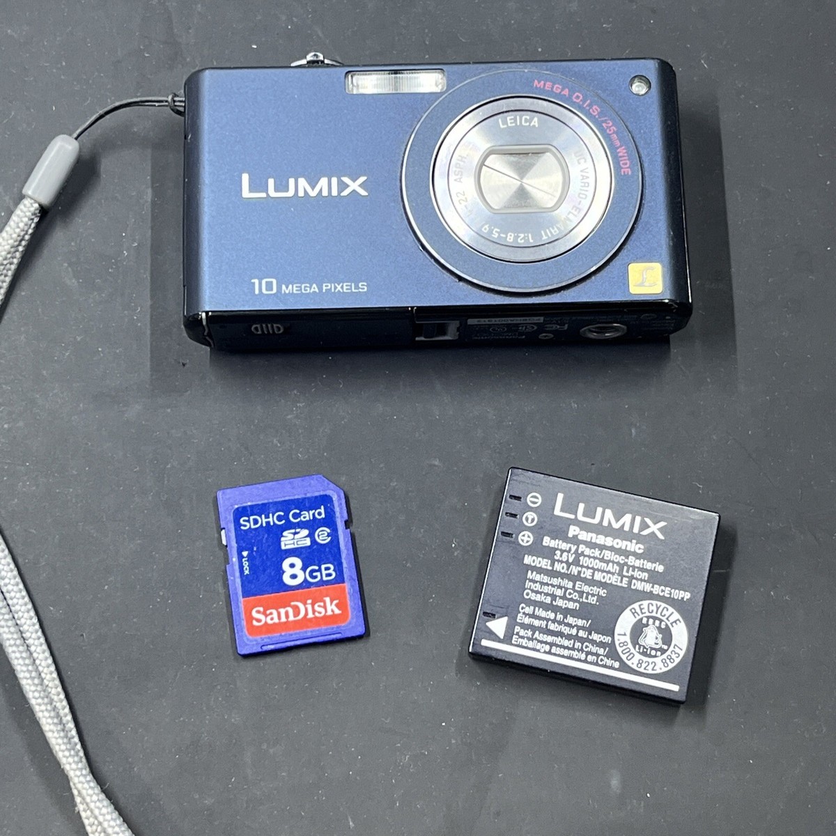Panasonic LUMIX DMC-FX37 Leica NAVY BLUE-10 MP-Digital Camera-SD
