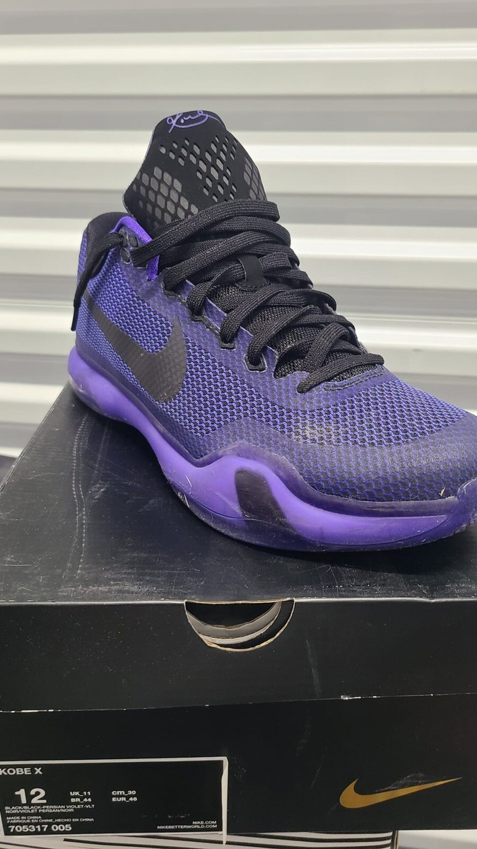 NIKE ZOOM KOBE X 10 BLACKOUT BLACK PERSIAN VIOLET PURLE PROTRO | eBay