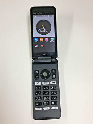 KYOCERA GRATINA 4G KYF31 UNLOCKED FLIP PHONE black Galapagos cell