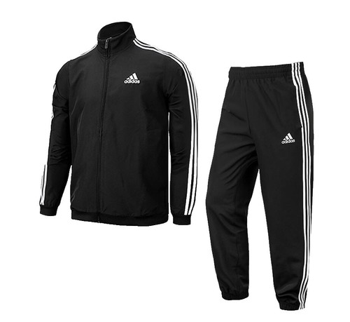 Adidas Men Sereno Track Jackets Training Black Suit Set GYM Jacket