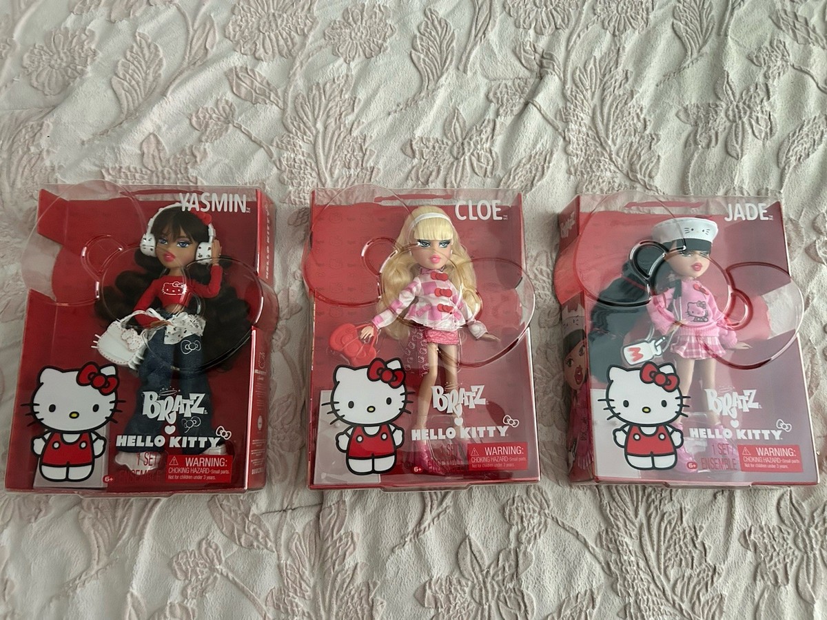 Bratz X Hello Kitty Fashion Dolls Lot Of 3 Cloe, Jade, Yazmin On
