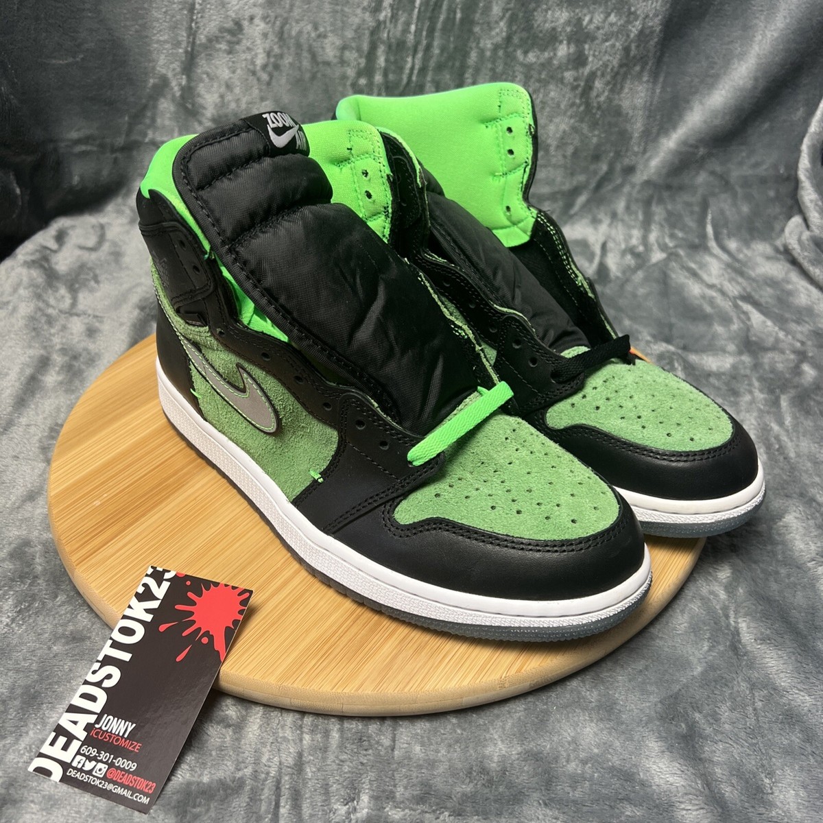 CK6637-002] Mens Air Jordan RETRO 1 HIGH 'ZOOM ZEN GREEN' SZ8.5
