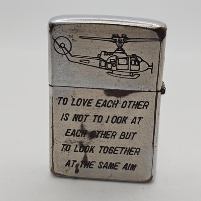 Vietnam ZIPPO 1967 Rare Vietnam Zonk Hand Engraved Used | eBay