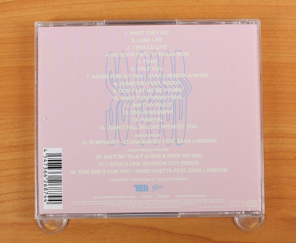 Zara Larsson - So Good CD (Japan 2017 Epic) SICP-4987 | eBay