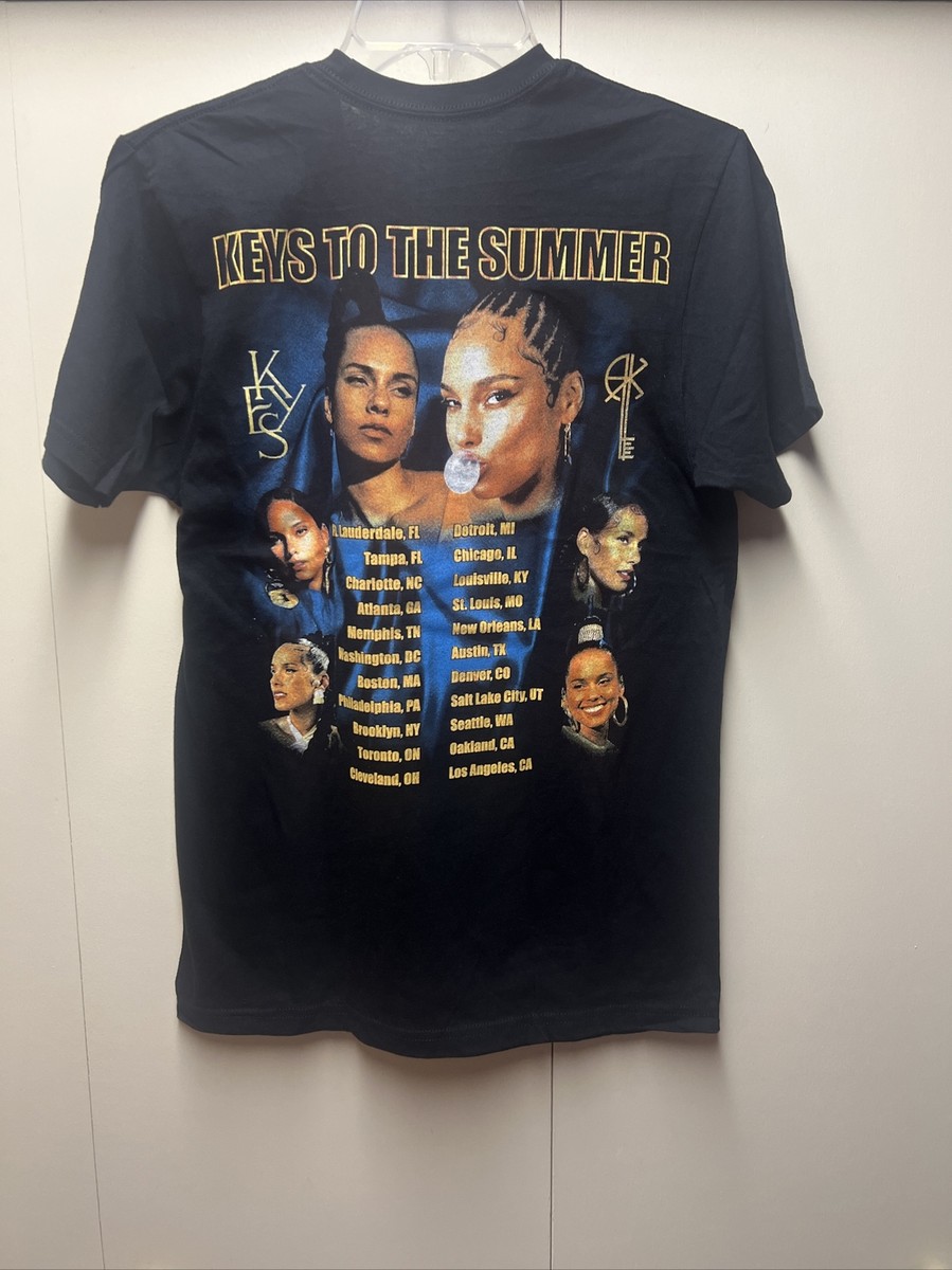 Alicia Keys “Keys To The Summer” Tour T-shirt Black Small NWOT 17