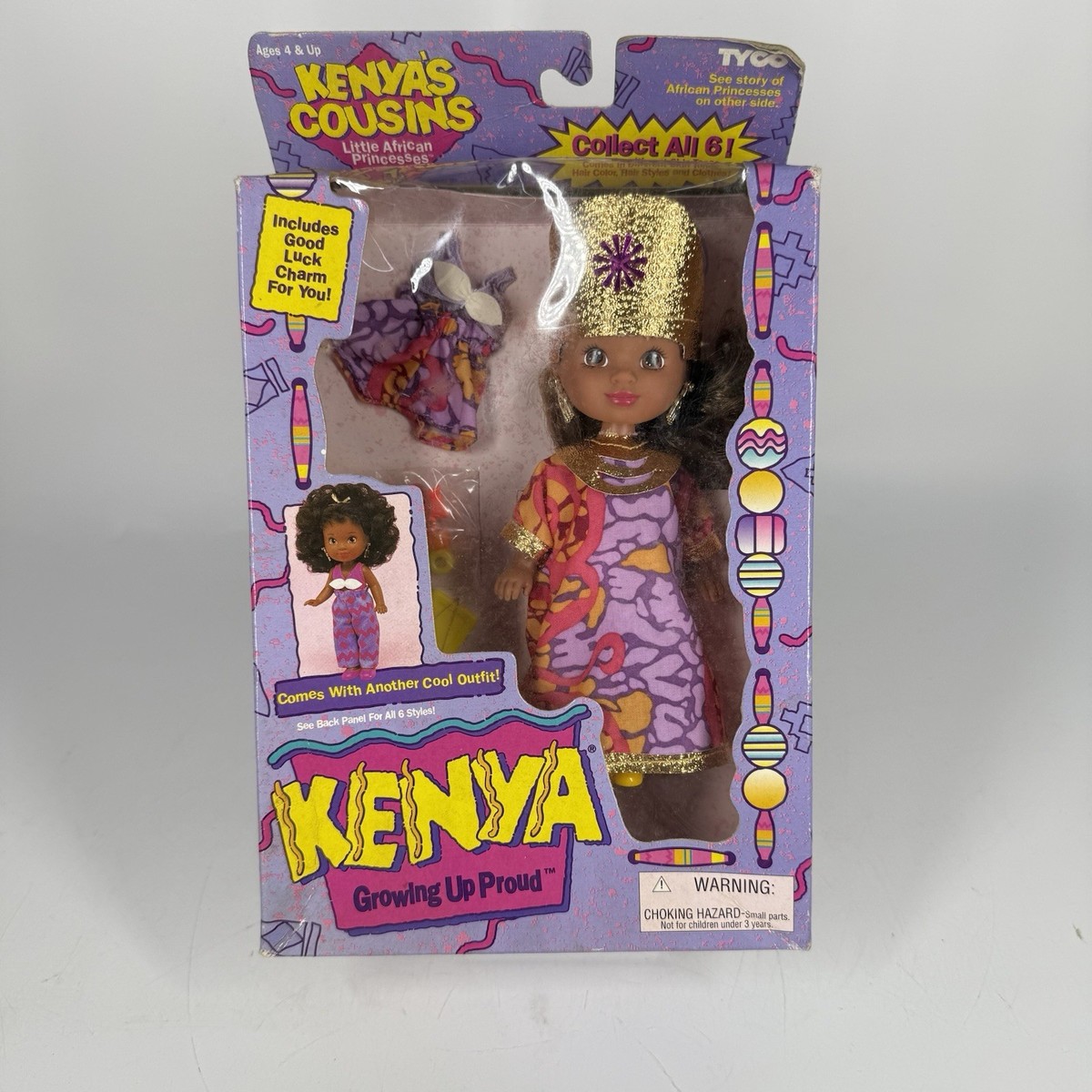 Vintage Tyco Kenya's Cousins Little African Princess Doll NEW 1994