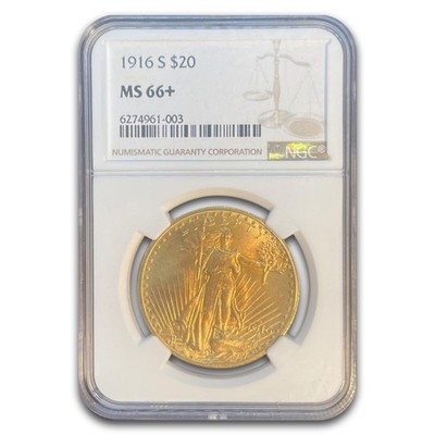 1916-S $20 St Gaudens Gold Double Eagle MS-66+ NGC | eBay