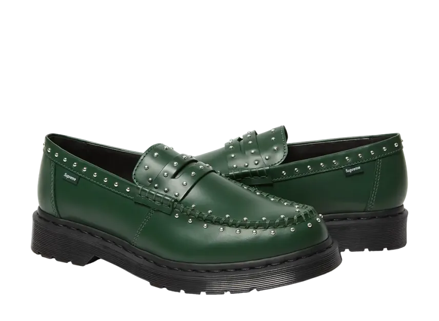Supreme × Dr.Martens Studded Penton Loafer Dark Green 25SS Week 13