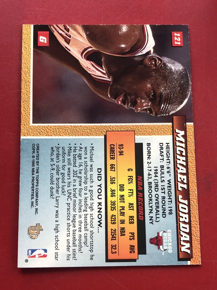 1994-95 Topps Embossed Golden Idol Michael Jordan #121 HOF | eBay
