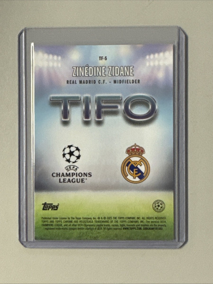 2024-25 Topps Chrome UCC Zinedine Zidane Tifo | eBay