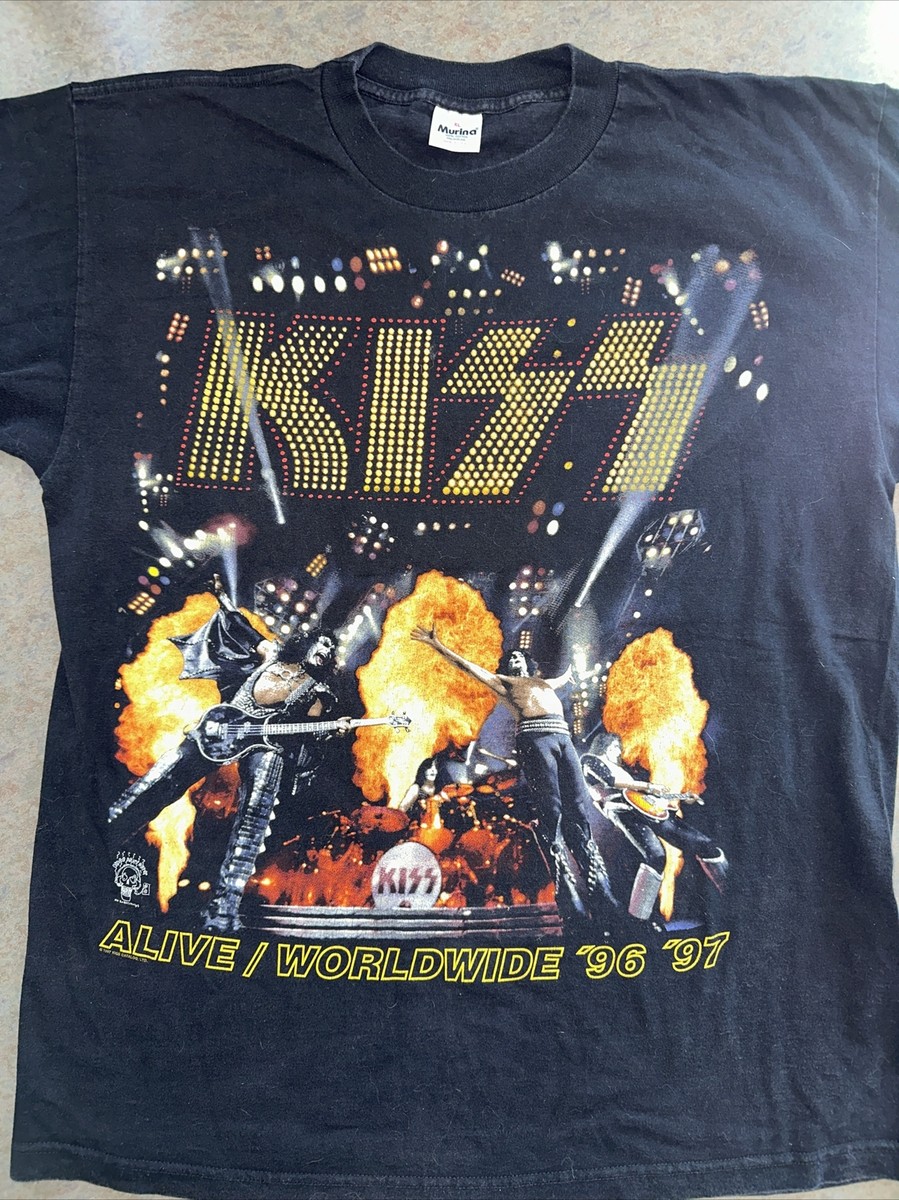 Vintage 1997 Kiss Alive Worldwide 96 97 Tour T Shirt Men XL MURINA