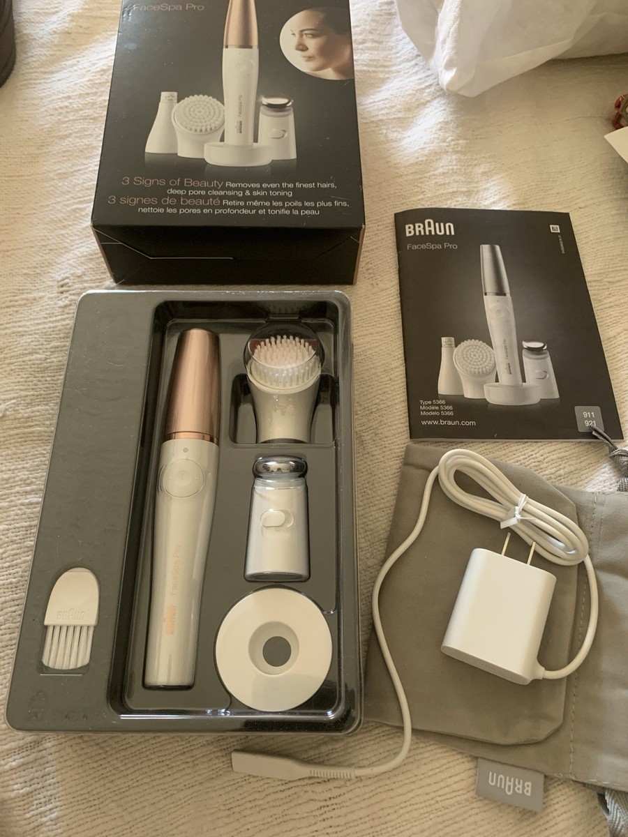NIB BRAUN FaceSpa Pro 911 Face Epilator plus Cleansing Brush | eBay