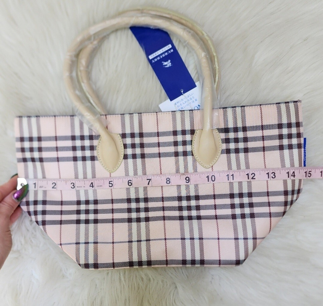 NWT Burberry Blue Label Pink Nova Check Mini Tote Rare | eBay