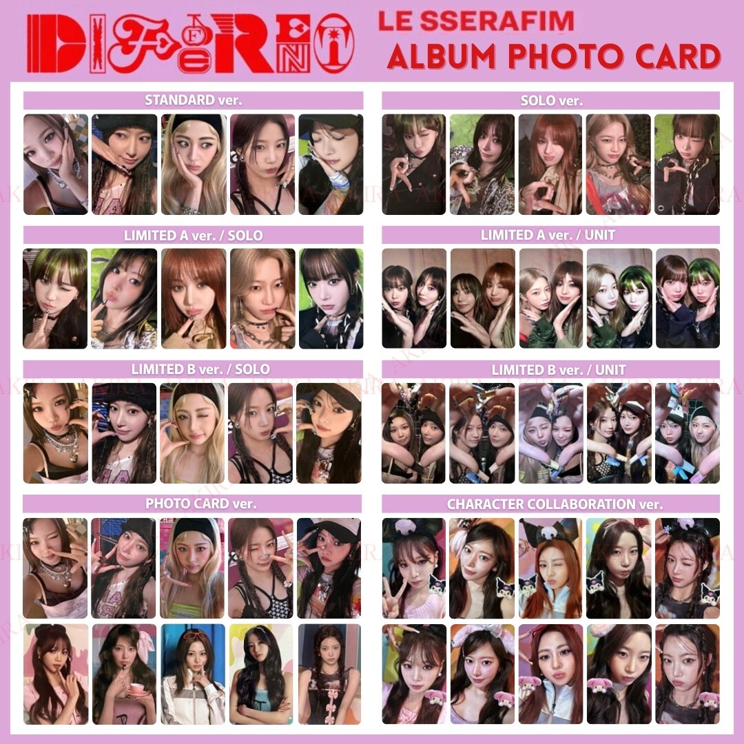 PSL LE SSERAFIM JAPAN 4th SINGLE DIFFERENT ALBUM PHOTO CARD