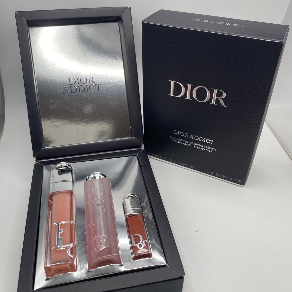 DIOR ADDICT 3-PIECE SET (001 Pink) Lip Glow, Lip Maximizer & Mini