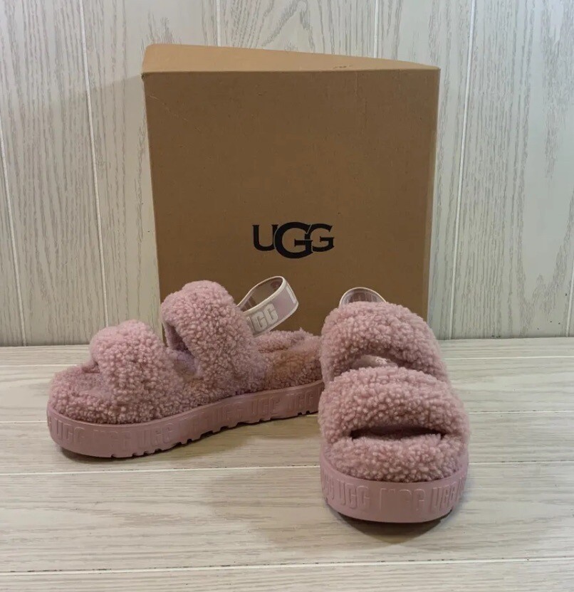 UGG Oh Fluffita Slingback Sandal, Women's Size 7 M, Pink NEW | eBay
