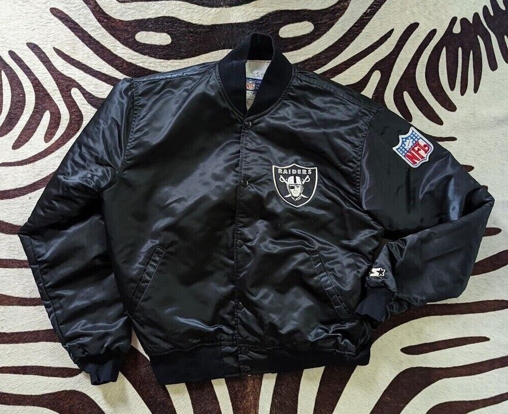 Oakland Los Angeles Raiders Chalk Line Starter Jacket Vintage 90s