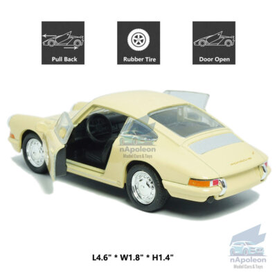 Vintage 1:36 1964 Porsche 911 Model Car Diecast Toy Vehicle