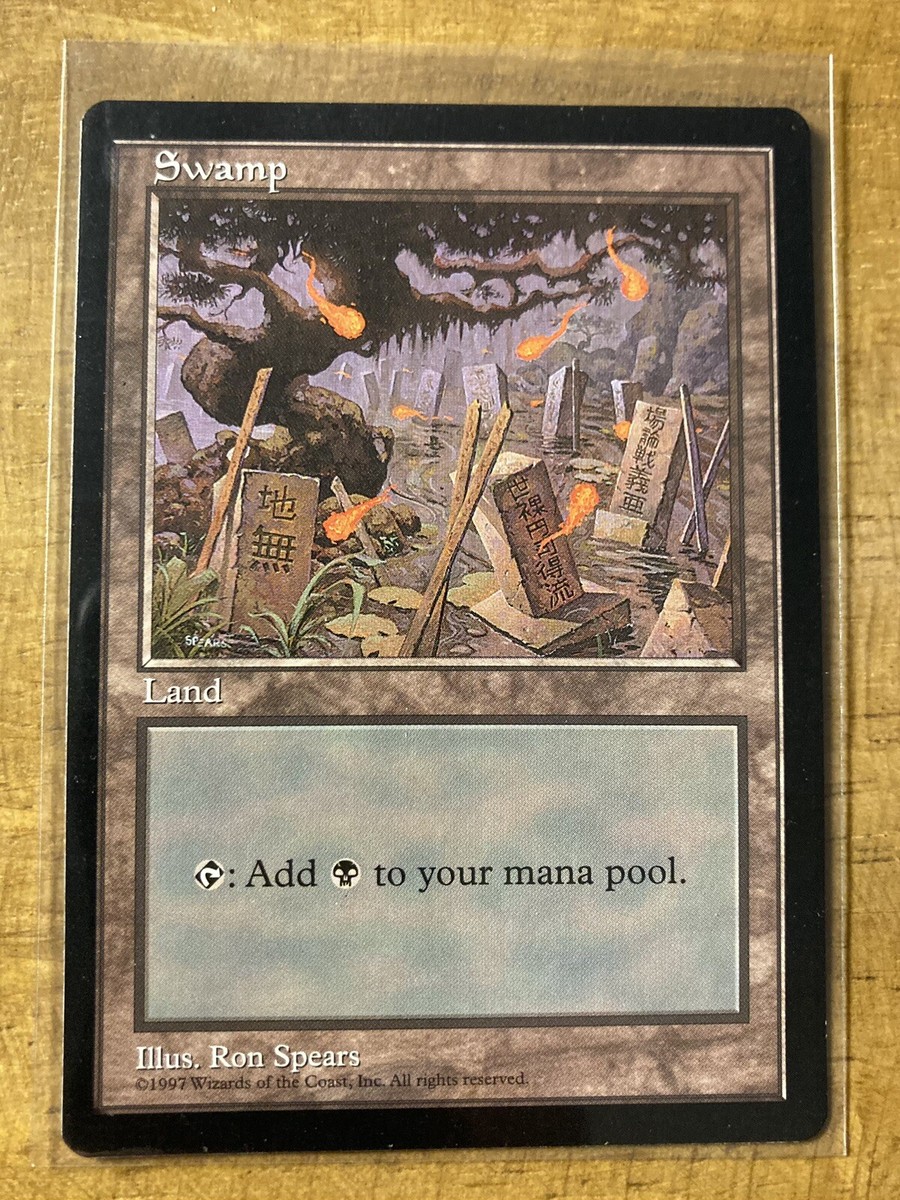MTG✨APAC Land Promo SWAMP Japan 🇯🇵 BLUE✨MINT Rare 1997