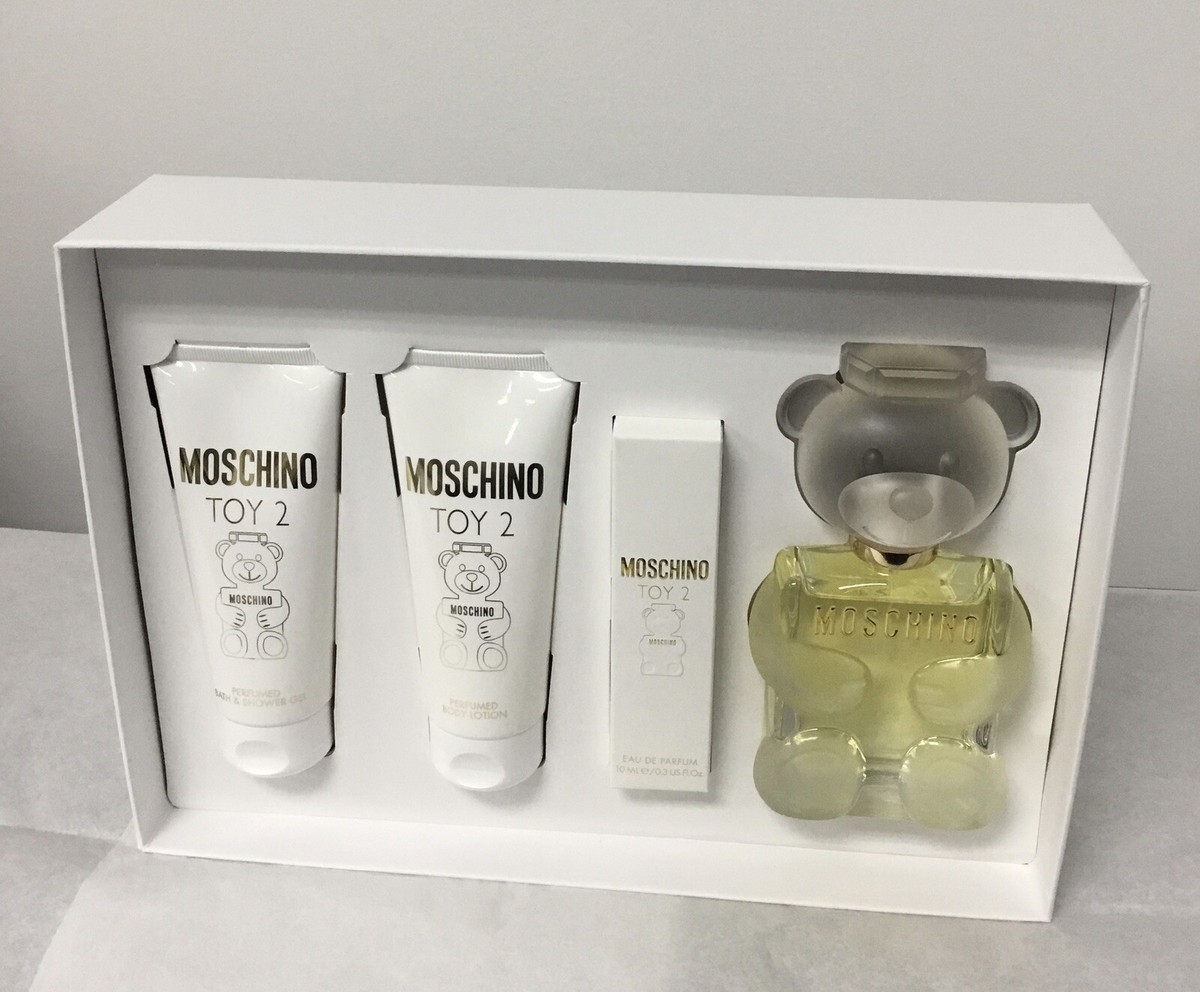 TOY 2 by Moschino | Women's 4 Pc Gift Set: 3.4 Oz+0.3 Oz EDP+3.4