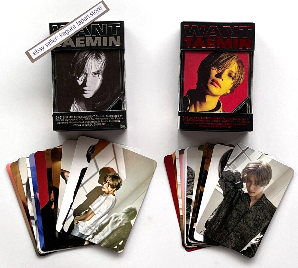 SHINee TAEMIN WANT Kihno Kit Black Red 2 Type ＆ 25 Photocards