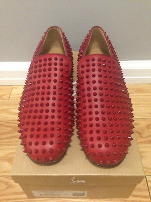 Christian Louboutin Rollerboy Spikes Flat in RED | eBay