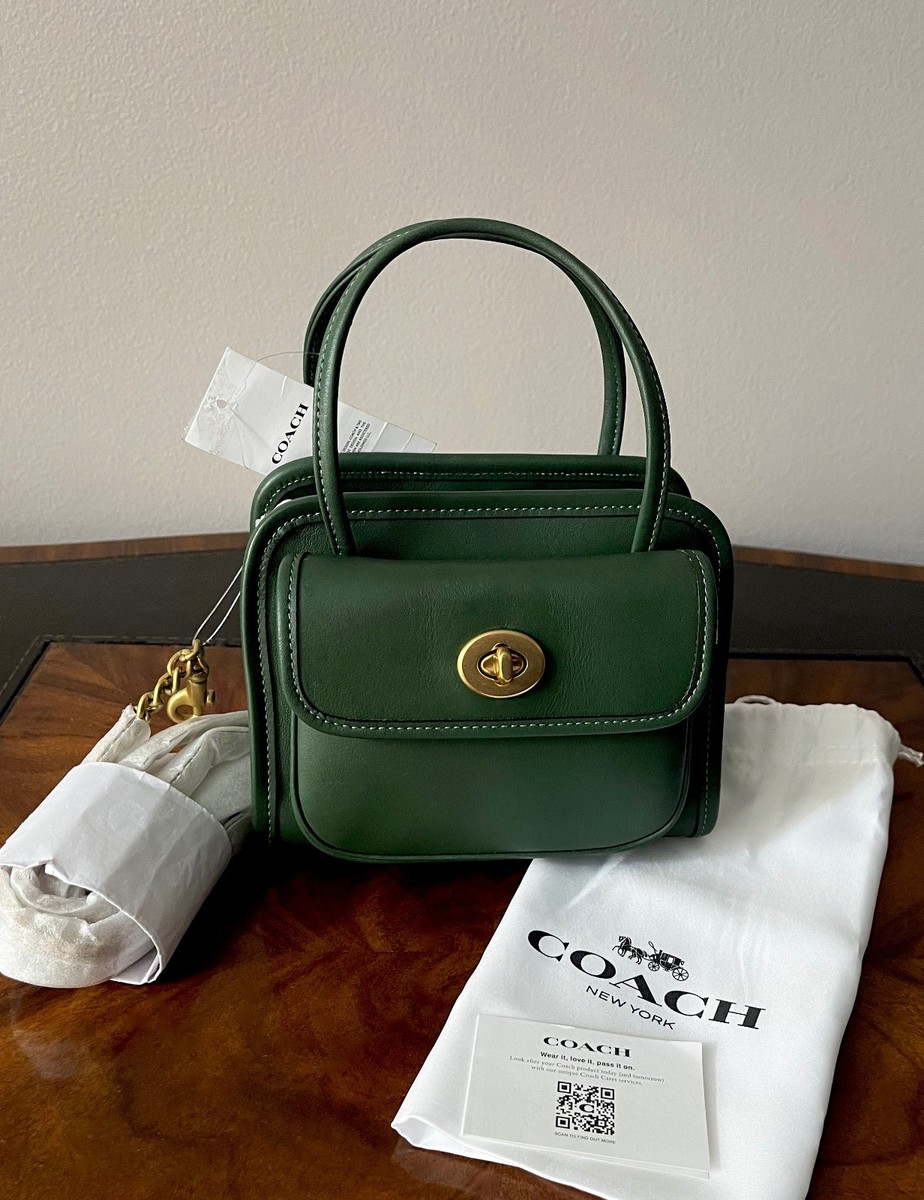 COACH Originals Hunter Green Glovetanned Leather Mini Safari