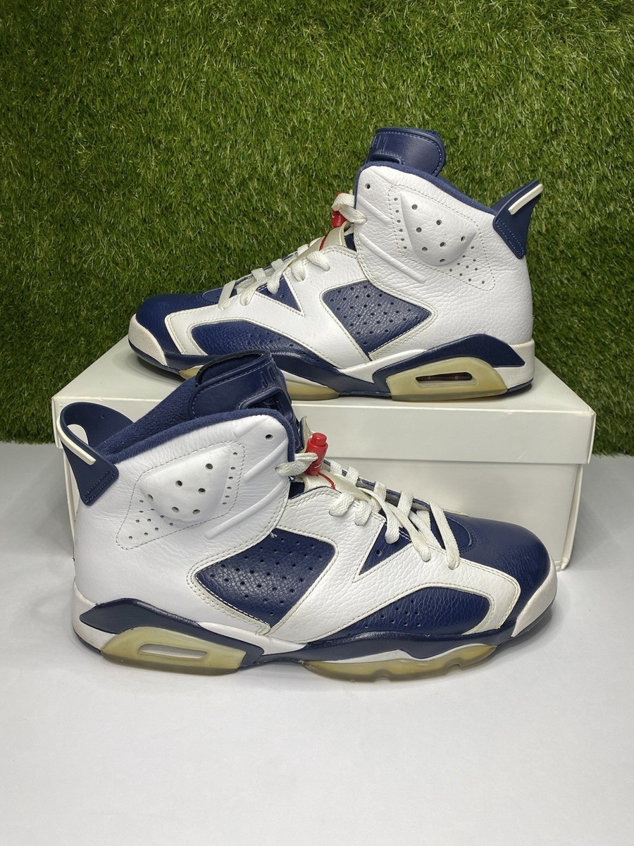Air Jordan 6 Olympic Retro Size 10.5 Mens White Blue Sneakers 2012