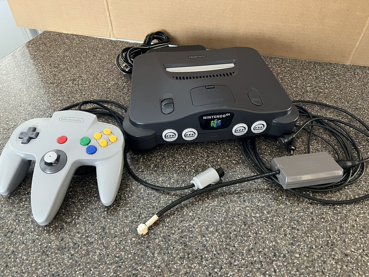 1996 Nintendo 64 System + Cables + 1 Controller + Madden NFL 2000
