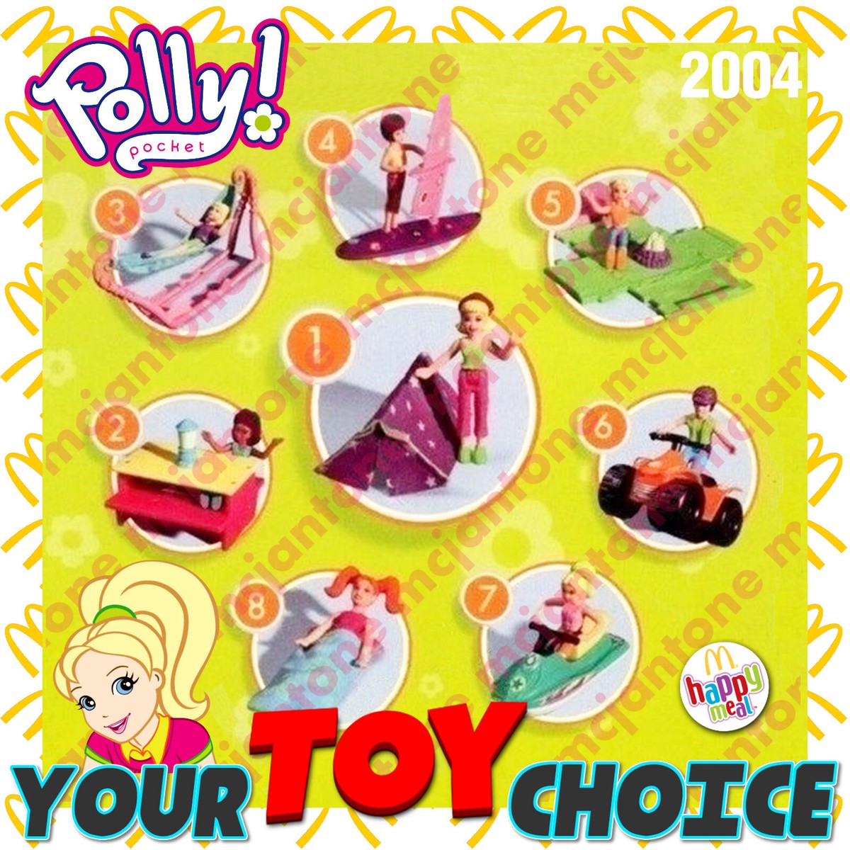 McDonald's 2004 POLLY POCKET Camping Accessories Rick Shani Doll