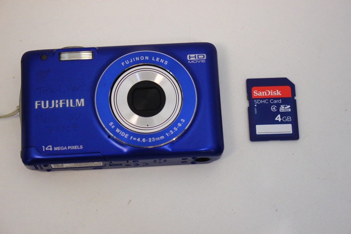 Fujifilm FinePix JX500 14.0MP Blue with 4gb SD, Tested Works Well