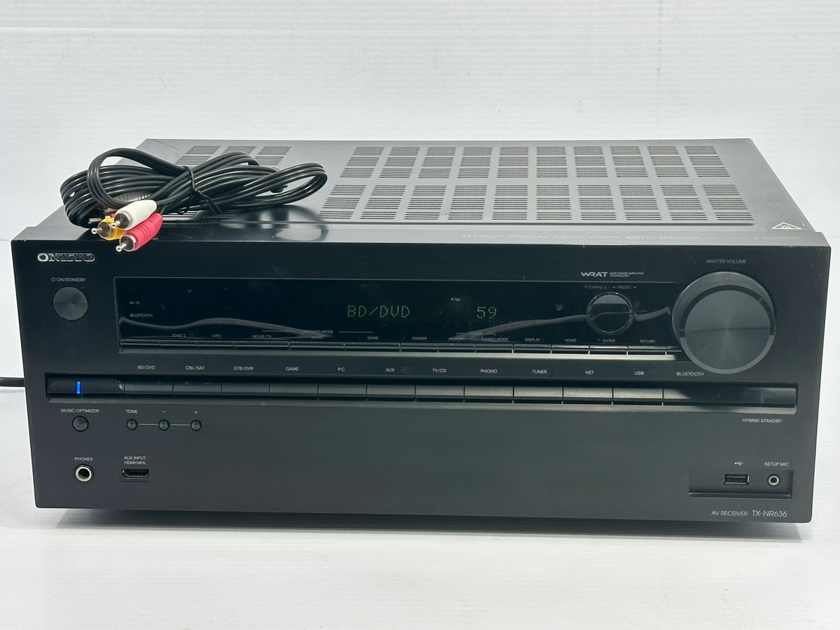 Onkyo TX-NR636 Amplifier 7.2ch AV Receiver 4K Wi-Fi Bluetooth