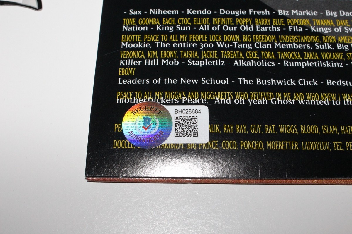 GZA SIGNED WU-TANG CLAN SIGNED 36 CHAMBERS ALBUM VINYL RECORD