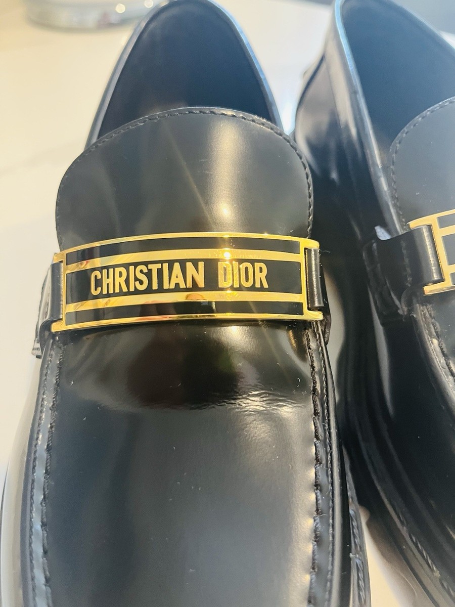 Authentic Christian Dior Code Black Platform Chunky Leather