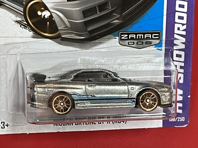 Hot Wheels R34 Nissan Skyline GT-R ZAMAC EDITION VHTF w/ PROTECTOR
