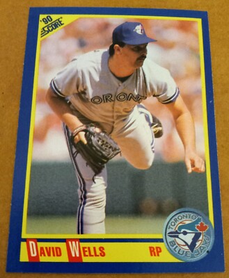 1990 Score - David Wells #491 Blue Jays Cap Logo Points Right for