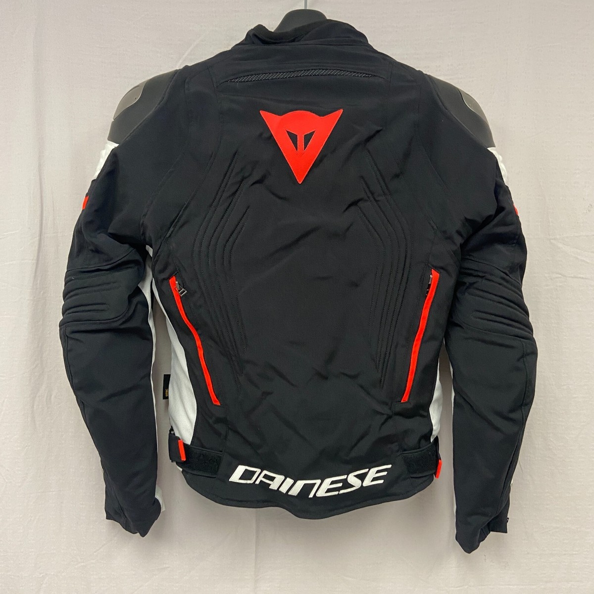 Dainese Men's Racing 3 (D-3) D-Dry Jacket Black/White/Fluo Red