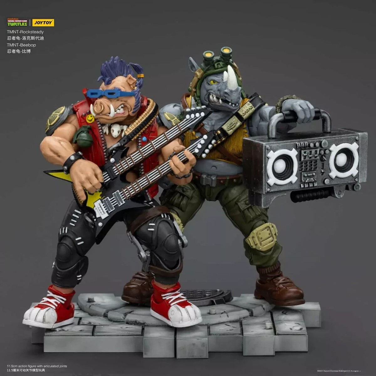 JOYTOY 1/18 TMNT Beebop & Rocksteady Set of 2 Action Figure Toy