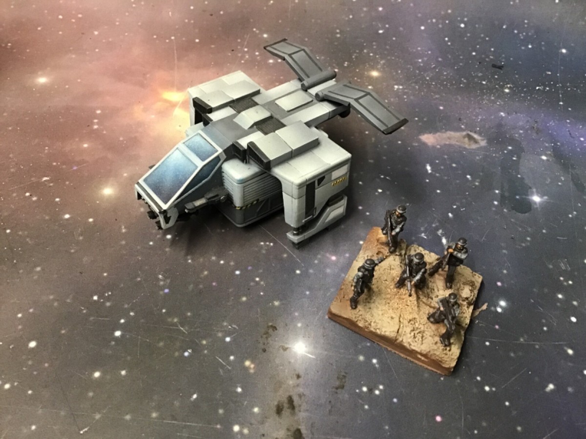 Starship troopers style sci fi Skyhook dropship 15mm scale | eBay