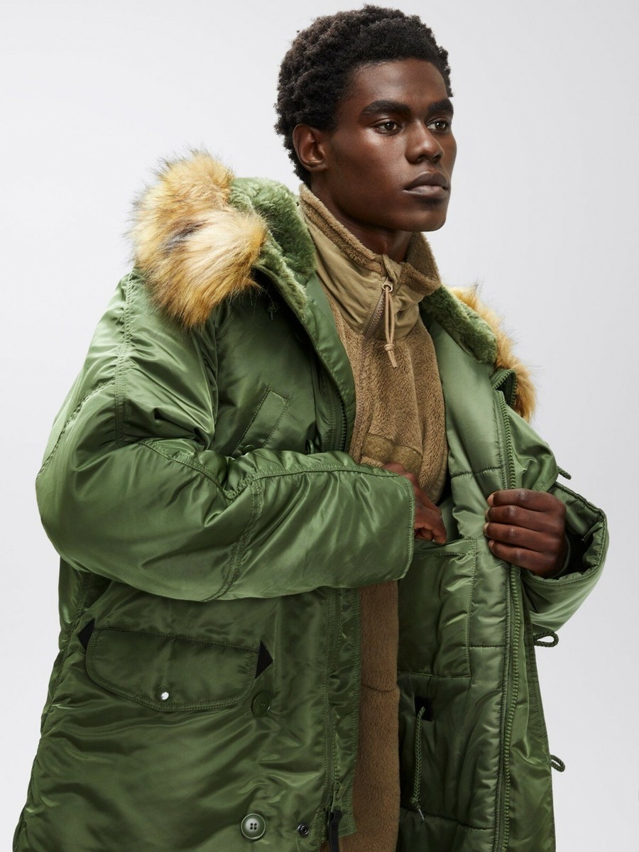 Alpha Industries N-3B Parka Extreme Cold Weather Black, Sage Green